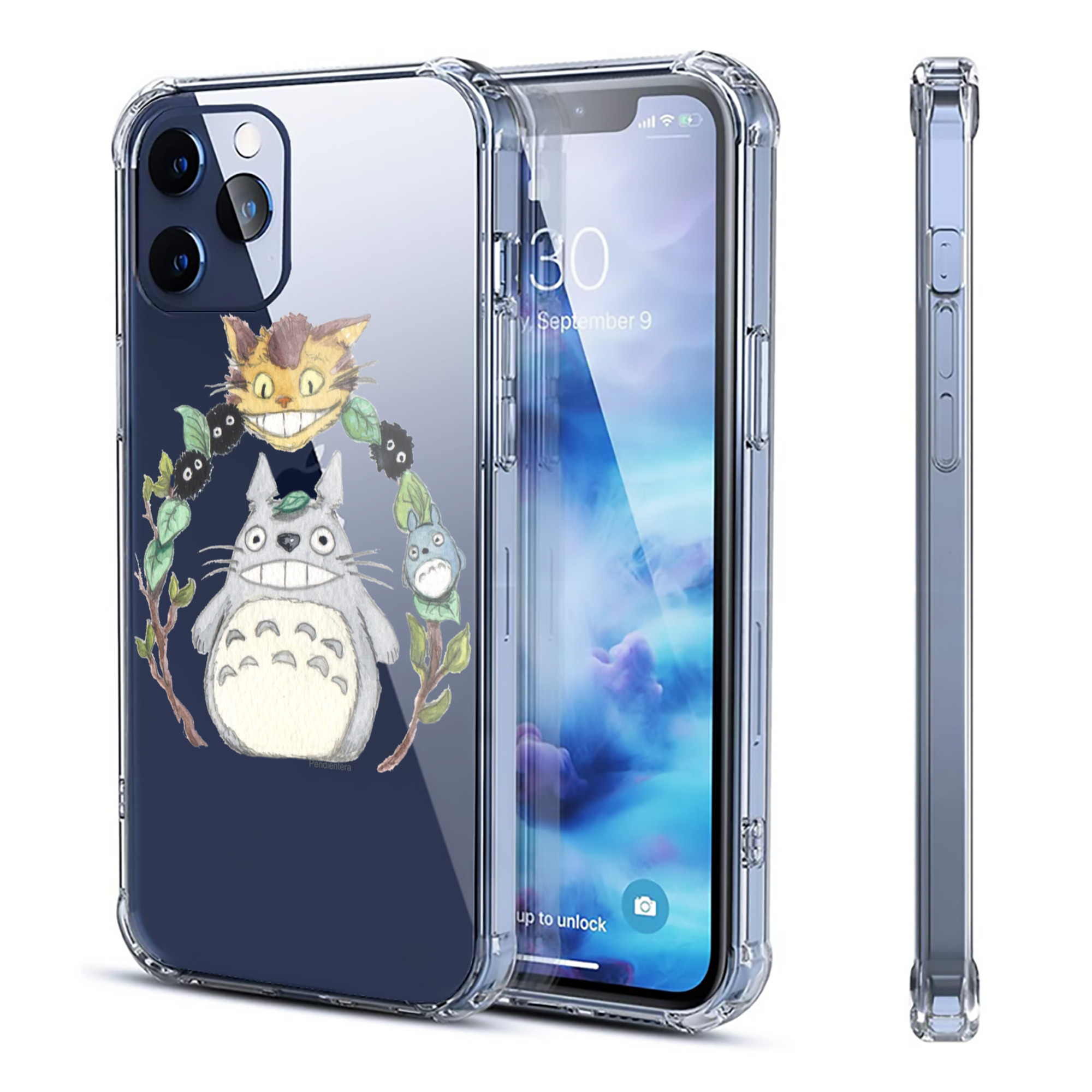 （画像用） となりのトトロ 草壁メイ 草壁サツキ My Neighbor Totoro Satsuki Kusakabe Mei Kusakabe 【iPhone 12シリーズ対応】透明スマホケース（クリアソフトケース）